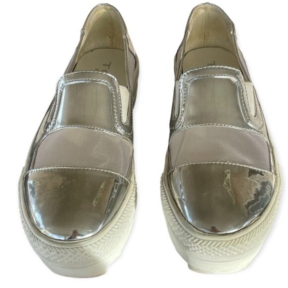 Toga PULLA silver chrome mesh platform loafers - Picture 6 of 12